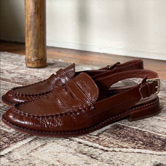 Dolce Vita Shoes - Dolce Vita Brown Leather Loafers with Buckle